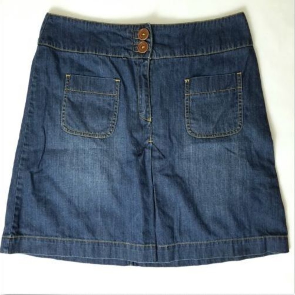 Boden Denim Blue Jean Skirt